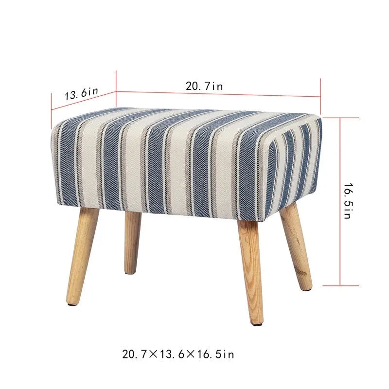 Ottoman Foot Rest Stool with Wood Legs