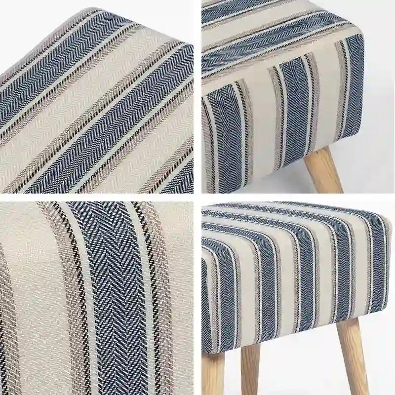 Ottoman Foot Rest Stool with Wood Legs