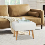 Tabouret repose-pieds ottoman avec pieds en bois
