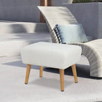 Tabouret repose-pieds ottoman avec pieds en bois