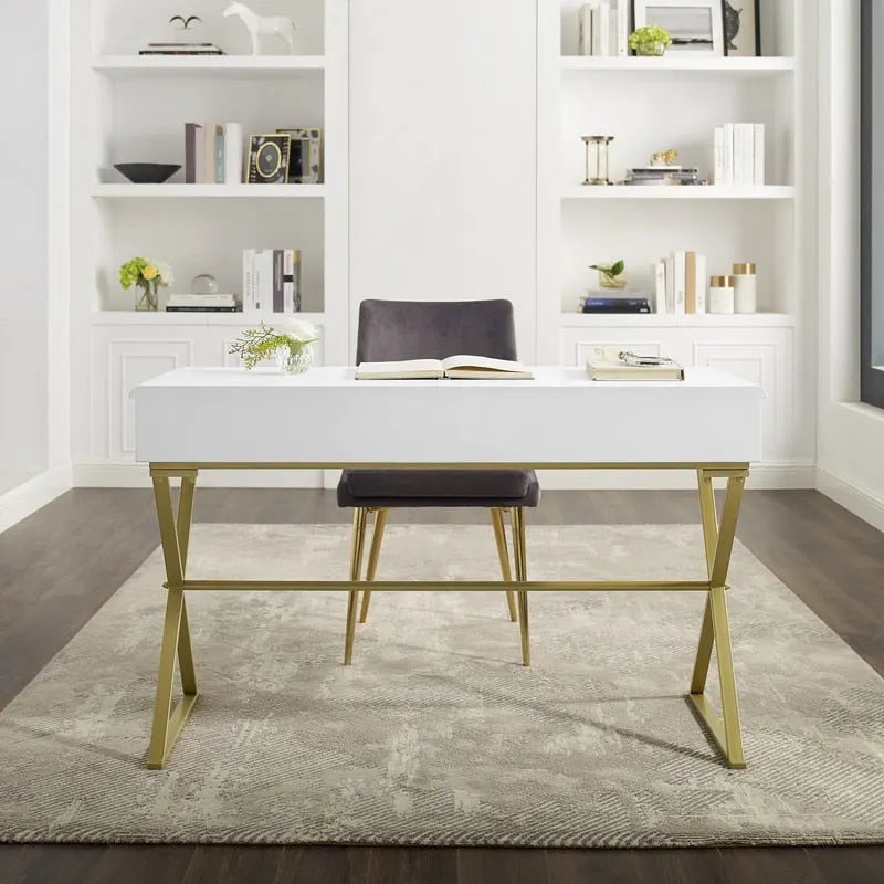 Double drawer folding table