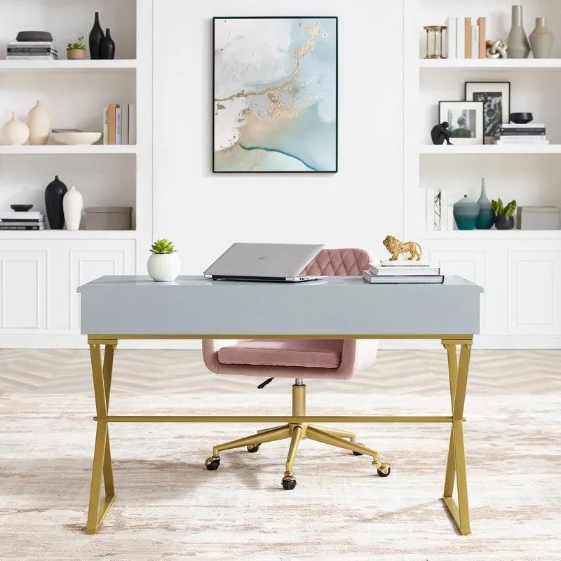 Double drawer folding table