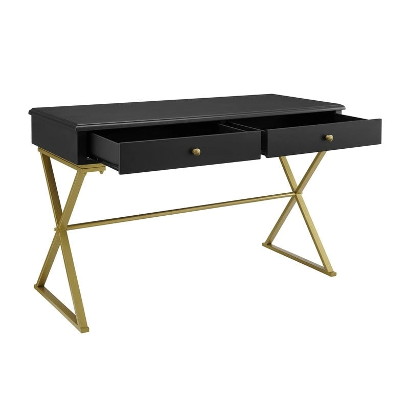 Double drawer folding table