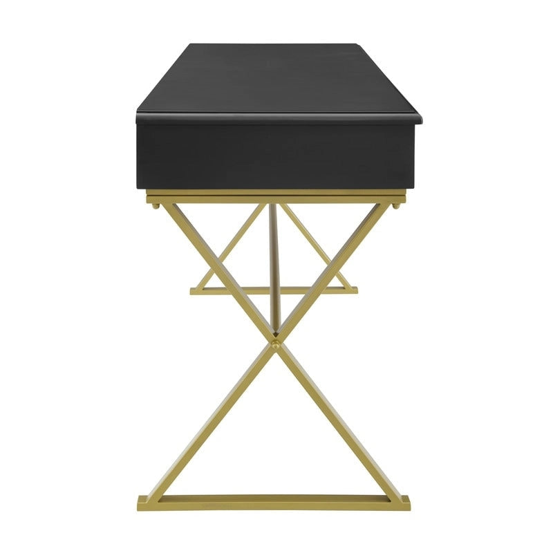 Double drawer folding table