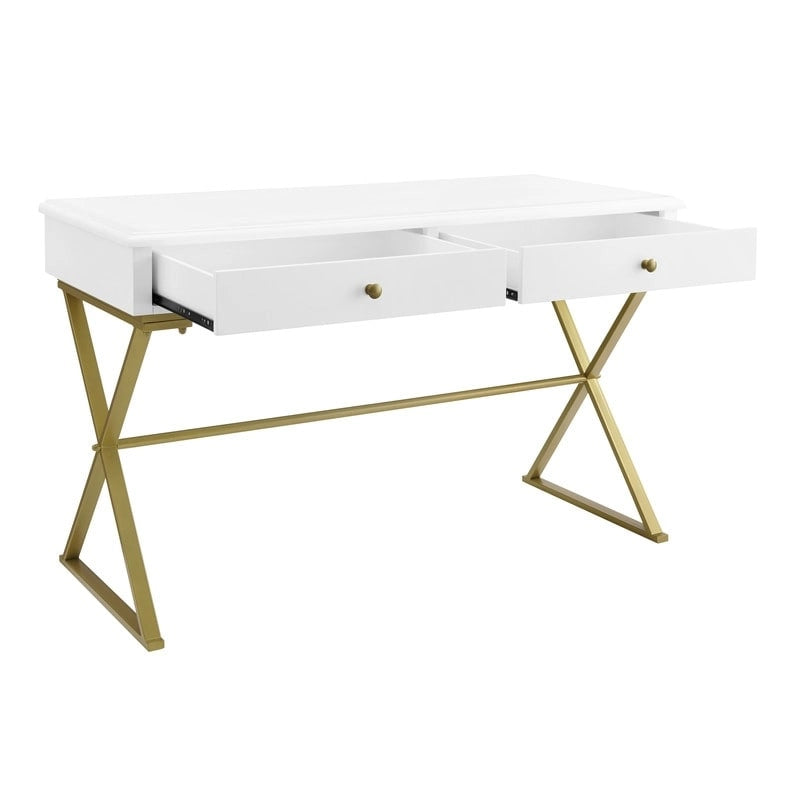 Double drawer folding table