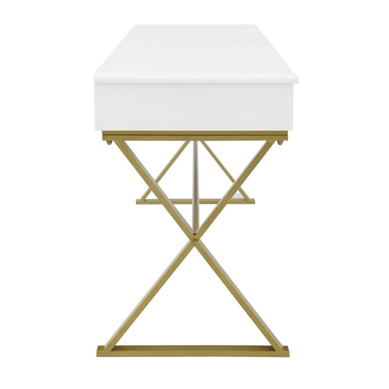Double drawer folding table