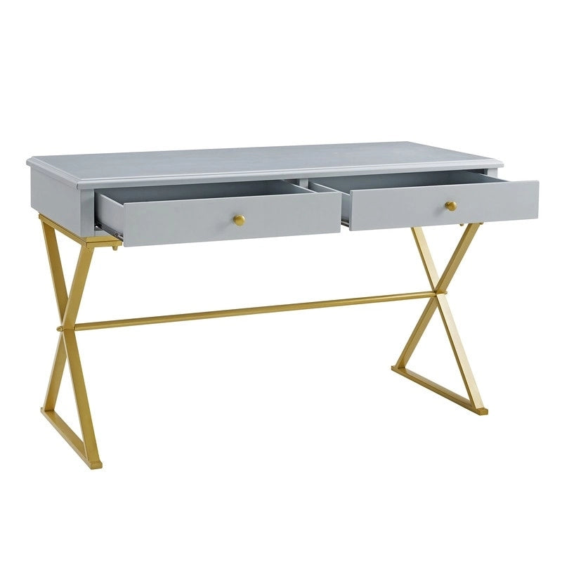Double drawer folding table