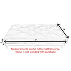 Matelas de futon entièrement gris granit de 12 pouces