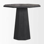 Table d'entrée hexagonale en bois massif marron foncé