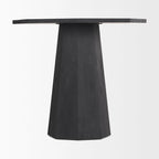 Table d'entrée hexagonale en bois massif marron foncé