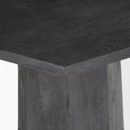 Table d'entrée hexagonale en bois massif marron foncé