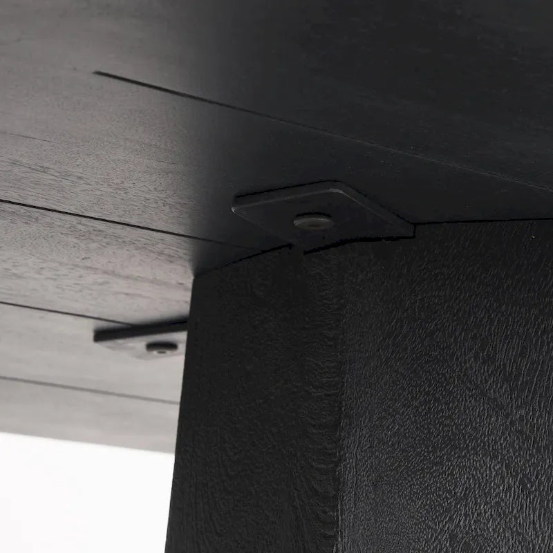 Dark Brown Solid Wood Hexagonal Foyer Table