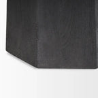 Table d'entrée hexagonale en bois massif marron foncé
