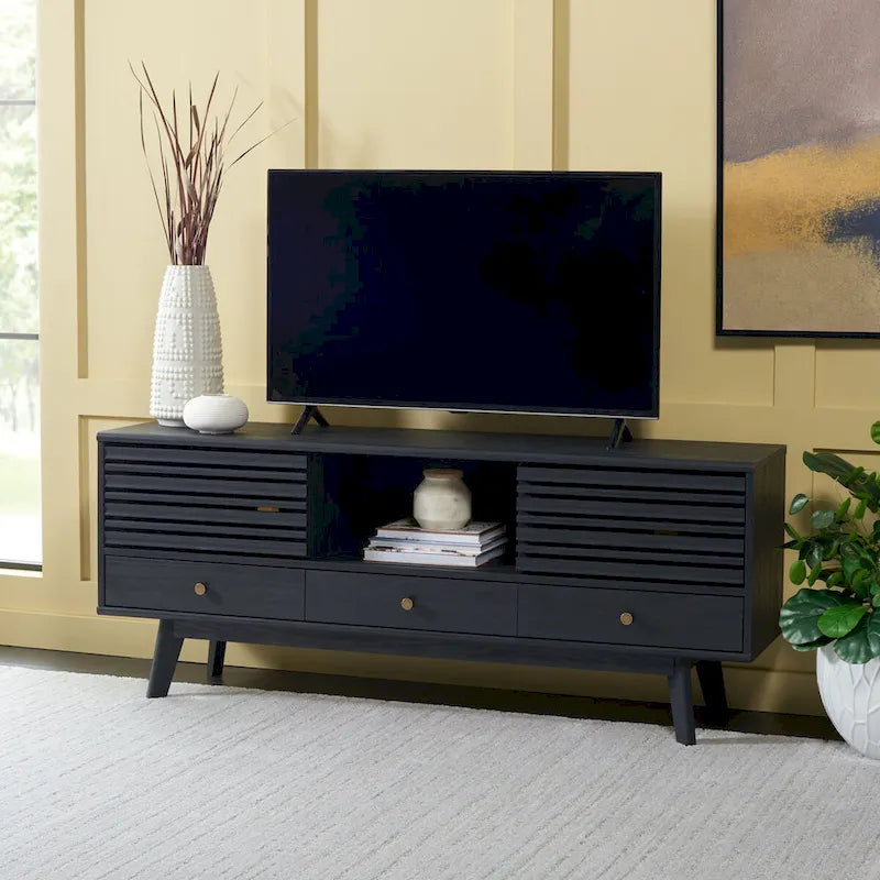 3-Drawer Entertainment TV Media Stand (65 Flatscreen TV) - 58.7 In. x 15.2 In. x 23.9 In. - 59Wx15Dx24H