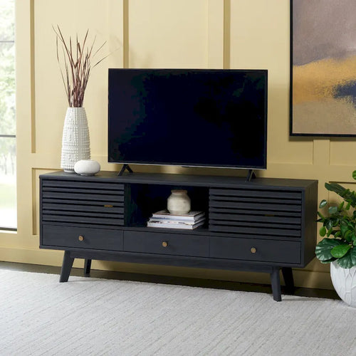 3-Drawer Entertainment TV Media Stand (65 Flatscreen TV) - 58.7 In. x 15.2 In. x 23.9 In. - 59Wx15Dx24H