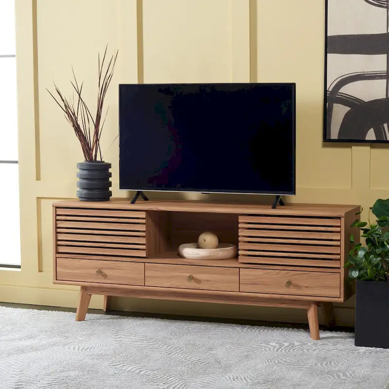 3-Drawer Entertainment TV Media Stand (65 Flatscreen TV) - 58.7 In. x 15.2 In. x 23.9 In. - 59Wx15Dx24H