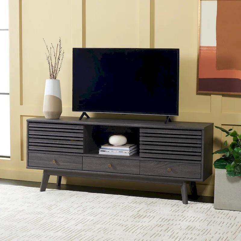 3-Drawer Entertainment TV Media Stand (65 Flatscreen TV) - 58.7 In. x 15.2 In. x 23.9 In. - 59Wx15Dx24H