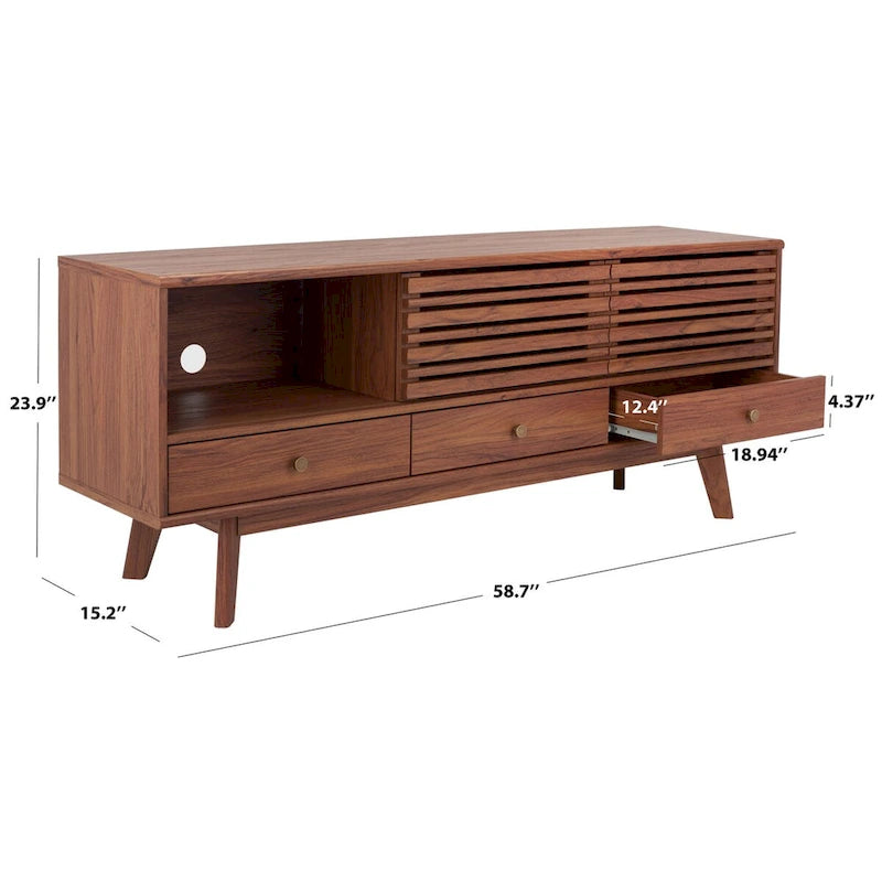 3-Drawer Entertainment TV Media Stand (65 Flatscreen TV) - 58.7 In. x 15.2 In. x 23.9 In. - 59Wx15Dx24H