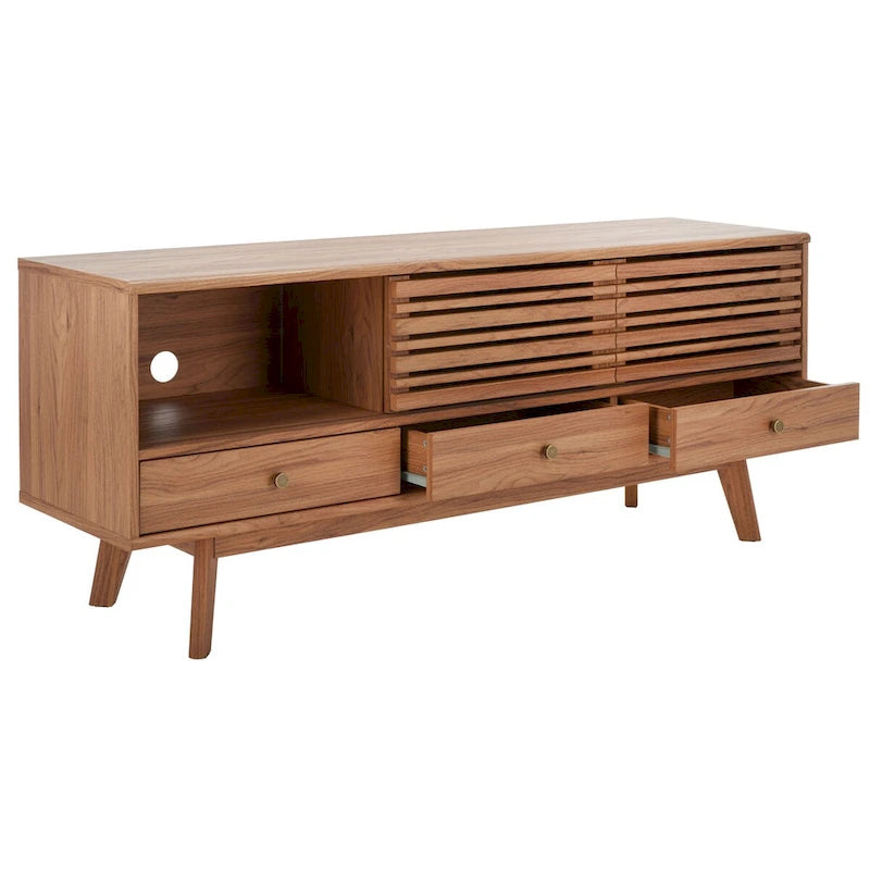 3-Drawer Entertainment TV Media Stand (65 Flatscreen TV) - 58.7 In. x 15.2 In. x 23.9 In. - 59Wx15Dx24H