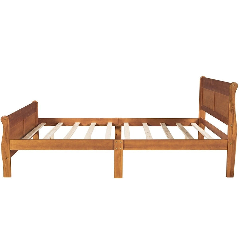 Queen Size Wood Platform Bed with Headboard