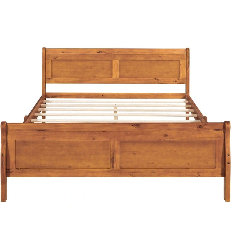 Queen Size Wood Platform Bed with Headboard