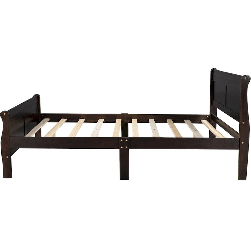 Queen Size Wood Platform Bed with Headboard