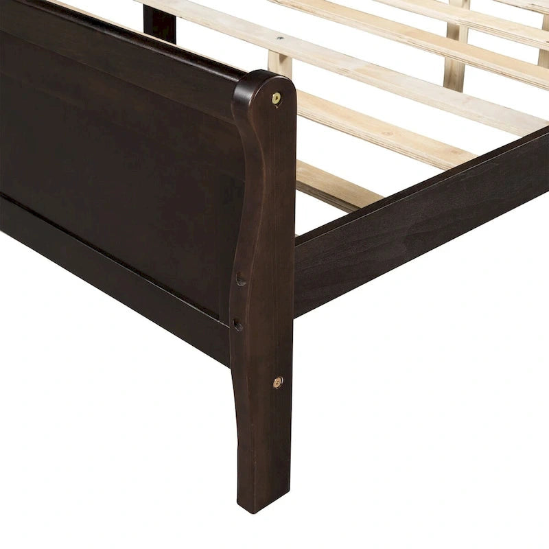 Queen Size Wood Platform Bed with Headboard