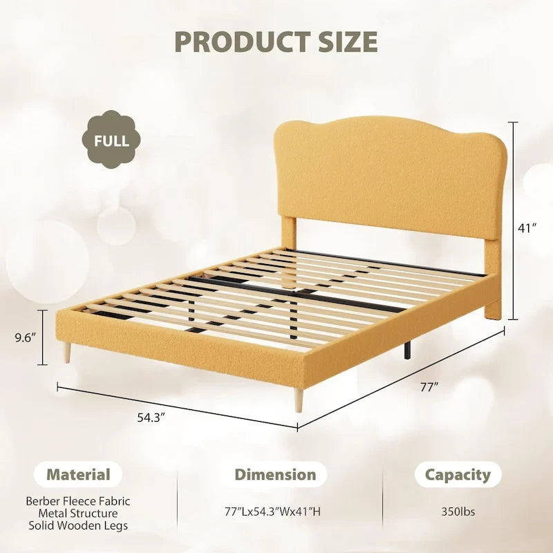 Upholstered Platform with Headboard