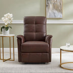 Fauteuil inclinable en cuir pleine fleur avec appuie-tête motorisé