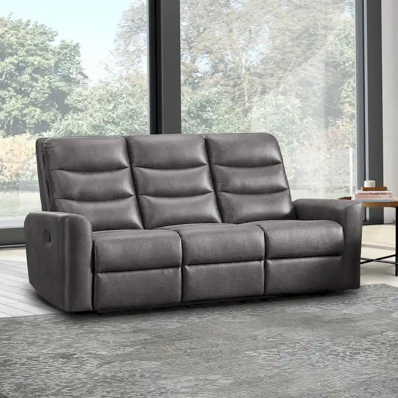 Fabric Manual Reclining Sofa