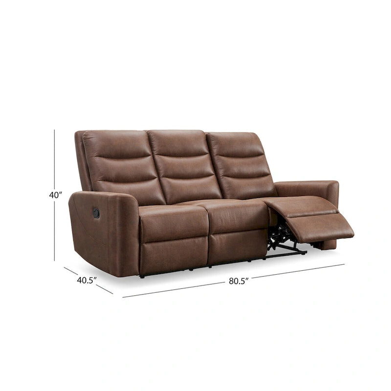 Fabric Manual Reclining Sofa