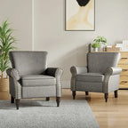 Fauteuil accent cuir synthétique avec 2 clous décoratifs