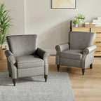 Fauteuil accent cuir synthétique avec 2 clous décoratifs
