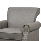 Fauteuil accent cuir synthétique avec 2 clous décoratifs