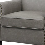 Fauteuil accent cuir synthétique avec 2 clous décoratifs