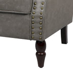 Fauteuil accent cuir synthétique avec 2 clous décoratifs