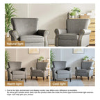 Fauteuil accent cuir synthétique avec 2 clous décoratifs