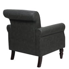 Fauteuil accent cuir synthétique avec 2 clous décoratifs