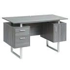 Deluxe Stylish Modern Grey Computer Desk with Storage