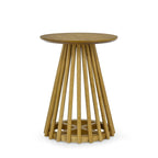 Table basse ronde moderne en bois massif