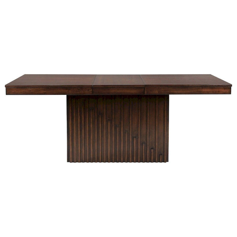 Dining Table, 60-78 Inch Removable Extendable Rectangular Top, Brown