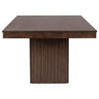 Table à manger, dessus rectangulaire extensible amovible de 152 à 198 cm, marron
