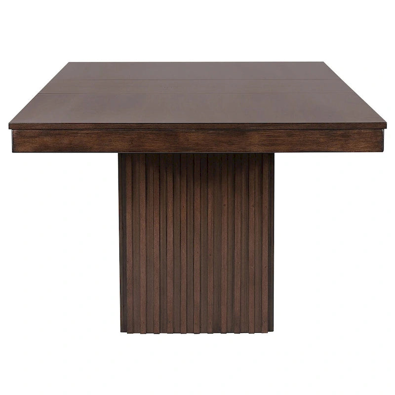 Dining Table, 60-78 Inch Removable Extendable Rectangular Top, Brown