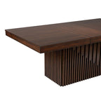 Table à manger, dessus rectangulaire extensible amovible de 152 à 198 cm, marron