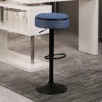Tabouret de bar moderne en PU pivotant et réglable en hauteur avec rangement, lot de 2
