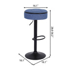 Tabouret de bar moderne en PU pivotant et réglable en hauteur avec rangement, lot de 2