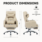 Fauteuil de bureau en cuir pivotant