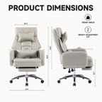Fauteuil de bureau en cuir pivotant