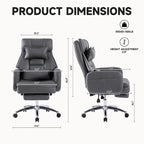 Fauteuil de bureau en cuir pivotant